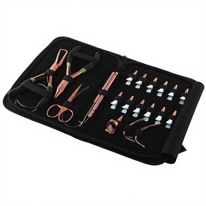 Rose gold Hair Extension Tools kit Micro Link <b>Bead</b> Remover Closer Pliers Hair Loop Tool Hook styling Scissor Finger & <b>Needles</b> - Product Image 1