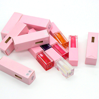 Vente en gros d'arômes de fruits pour maquillage rose Huile pour les lèvres teintée végan légère et hydratante Logo personnalisé