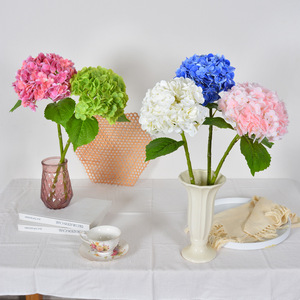 Fleurs artificielles d'hortensia Laixing, branche unique, en caoutchouc souple, impression 3D, style moderne, décorations de mariage - Product Image 2
