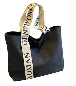 Bolsa de Lona con Correa de Hombro Simple y Estampado Tipográfico, Nueva Moda Casual del Sudeste Asiático 2025, para Otras Actividades - Product Image 2