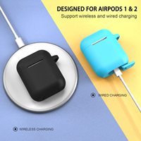 20+ Coques en silicone souple légères et colorées, fabriquées en époxy, avec porte-clés pour Airpods Pro 3 Airpods 4