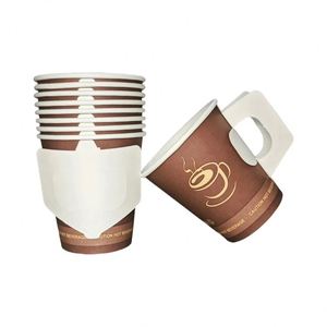 Gobelet en papier pour café de 10 oz pour boissons chaudes, gobelets en papier écologiques jetables, gobelets en papier brun à chaud - Product Image 2