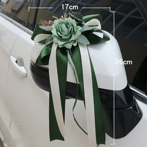 Fleurs décoratives pour rétroviseur de voiture, fleurs artificielles pour décoration de mariage - Product Image 5