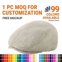 Casquette à visière de style britannique en coton et chanvre, béret pour personnes d'âge moyen et âgées, chapeau d'extérieur chaud et coupe-vent