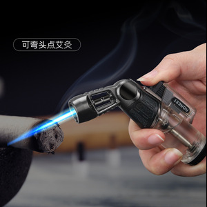 Encendedor recargable de metal curvado JOFI 1 Jet, mini antorcha a prueba de viento de butano para cigarrillos, regalo, vela - Product Image 3