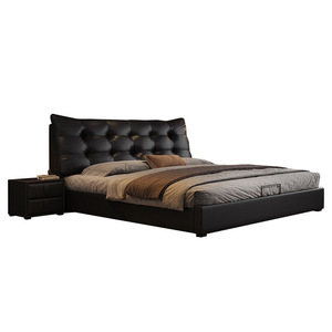 Nuovo Letto Moderno Minimalista Imbottito in Napapi con Struttura in Legno Massello Multifunzione, Letto Matrimoniale da 1,8 Metri, Letto per Piccoli Appartamenti da 1,5 Metri - Product Image 5
