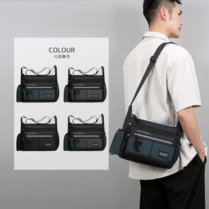 Kelylek Men's Messenger Bag Large Capacity Oxford Cloth Crossbody Bag With Water Bottle Pocket For Outdoor Travel Business Use - Product Image 4