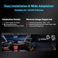 Dashcam 4K Wifi Gps Detector de Radar Espejo retrovisor Cámara Dash Cam Frontal y trasera 4K Dash Camera para coches Cámara de coche Dash Cam