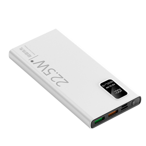 Batterie externe portable 22,5 W avec charge rapide PD, affichage LED, entrée/sortie Type C, corps en plastique, batterie Li-Polymère - Product Image 3