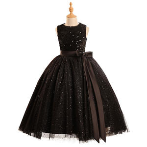 Vestido de Princesa Negro <span class=keywords><strong>para</strong></span> Niñas <span class=keywords><strong>y</strong></span> Adolescentes, Modelo S4133L, <span class=keywords><strong>para</strong></span> Coro de Violines, Actuaciones de <span class=keywords><strong>Piano</strong></span> <span class=keywords><strong>y</strong></span> Orquesta, <span class=keywords><strong>Bodas</strong></span> - Product Image 5