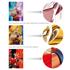 Póster de Anime 3D Personalizado al por Mayor, Imagen Lenticular 3D de Manga Japonesa, Dragon Ball Z, Saint Seiya, Goku, Wukong, Super Three, Vegeta - Product Image 3