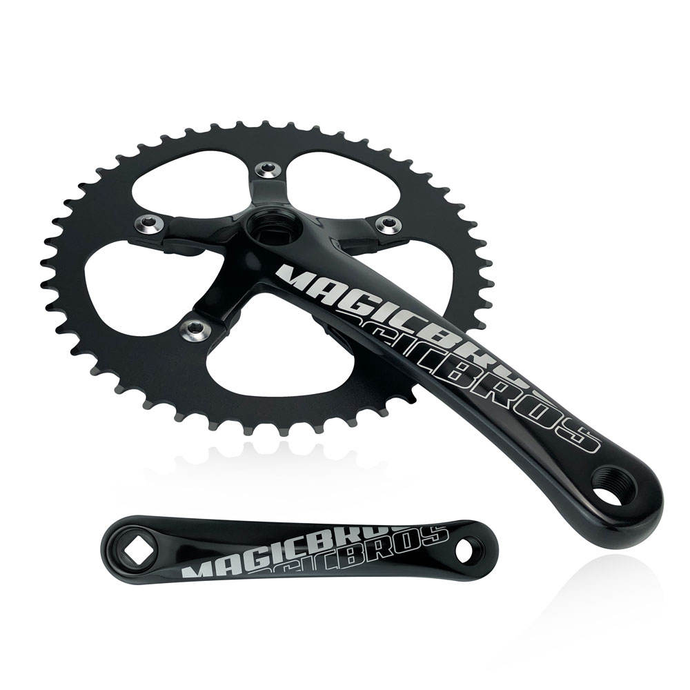 Aluminum Alloy Road Bike Crank Set BMX Fixed Gear Crankset Chainwheel 46T  170 MM 130 BCD Folding Bike Fixie Crankset For Fixie