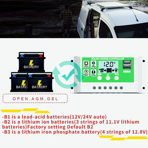 Régulateur avec protection contre les surcharges en circuit ouvert en court-circuit pour batterie au gel AGM ouverte 10A 20A 30A Contrôleur de charge de <span class=keywords><strong>panneau</strong></span> <span class=keywords><strong>solaire</strong></span> - Product Image 5