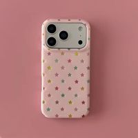 Coque de téléphone rose brillante à motif étoile mignon pour iPhone 18 Pro Max 17 Pro 16 Pro 15 Pro Max, antichoc, élégante, pour fille