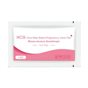 HCG Prueba rápida Prueba de embarazo Tira de prueba HCG de alta sensibilidad Tira de prueba de embarazo
