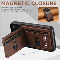 Coque de téléphone SUTENI pour iPhone 18 Pro Max avec bande élastique, porte-cartes et support, aspect givré, en similicuir de luxe, compatible 17 16 Plus 15 14 13 12