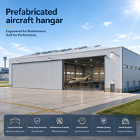 Hangar préfabriqué pour avions à coût réduit, espace intérieur clair, hangar pour avions personnels, certifié CE