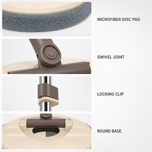 Kit de serpillière microfibre pivotante à 360 degrés avec essoreuse intégrée et seau à double compartiment pour un nettoyage facile des sols à la maison - Product Image 2