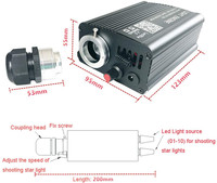 Moteur lumineux en fibre optique LED 12V/220V APP, étoile fixe & tournage AIO