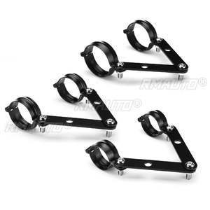 37-41mm 41-51mm 51-61mm Universal Motorcycle Headlight <b>Bracket</b> Mounting Adjustable Fork Mount Clamp Black HeadLamp Holder - Product Image 2