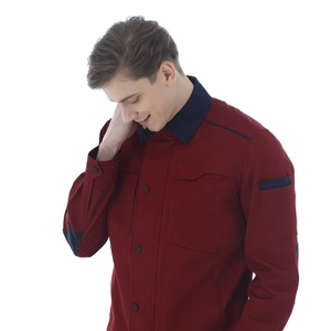 Gilet <span class=keywords><strong>di</strong></span> Sicurezza Unisex <span class=keywords><strong>in</strong></span> Cotone a Maniche Lunghe ad Alta Visibilità per Lavoratori <span class=keywords><strong>di</strong></span> Sanificazione, Miniera, Ingegneria e Edilizia - Product Image 3