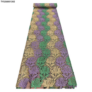 Tela de Encaje Africana Simple y Elegante, Soluble en Agua, Color Sólido, <span class=keywords><strong>Bordado</strong></span> de Flores, Encaje <span class=keywords><strong>Guipur</strong></span> <span class=keywords><strong>con</strong></span> <span class=keywords><strong>Piedras</strong></span> - Product Image 6