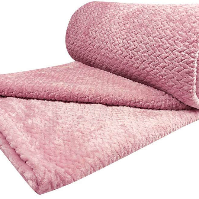 Léger de luxe Microfibre Chevron Flanelle Jeter Couverture Douce Pour Chambre