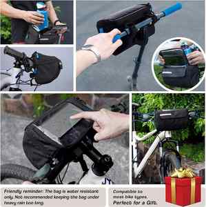 Bolsa de manillar de bicicleta impermeable y soporte de teléfono móvil bolsa de manillar de montaña - Product Image 5