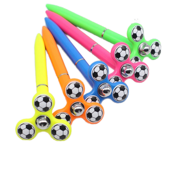 Creative Candy-Colored Three-Leaf Rotary Decompression Gyro Pen Manufacturers' Cross-Border Hot New Fingertip Stationery Plastic