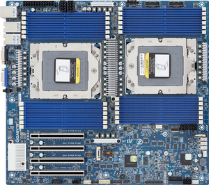 MZ73 LM1 Dual AMD EPYC 9354 Processors Server Motherboard 24 DDR5 Slots 4 PCIe Gen5 x16 Dual GbE LAN E ATX <b>Workstation</b> Board - Product Image 4