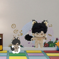 Poupée en peluche personnalisée, mignonne et tendance, avec broderie exquise, style anime, jouet en peluche nu, cheveux en tissu, commande en gros, cadeau d'usine