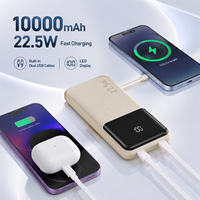 Producto de Tendencia 2026, Batería Externa Delgada de Alta Calidad con Doble USB Integrado, 10000 mAh, Carga Rápida de 22.5W, Pantalla LED, Color Personalizado