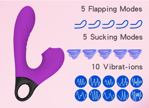 Hot Selling 3-in-1 Silikon Vibrator Sexspielzeug Saug stab Dildo <span class=keywords><strong>Fairy</strong></span> <span class=keywords><strong>Wand</strong></span> Massage gerät für G-Punkt Vaginal Stimulation Erwachsene Frau - Product Image 2