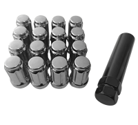 Écrou de roue Taida Auto Part 16+1 pièces en alliage d'acier chromé à 6 cannelures M14x1.5, universel, neuf