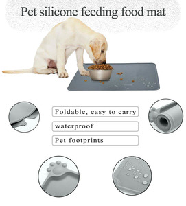 Alfombrilla de alimentación de mascotas de silicona antideslizante de fácil limpieza, almohadillas impermeables para cuencos para perros, conveniente alfombrilla para comida de mascotas - Product Image 5