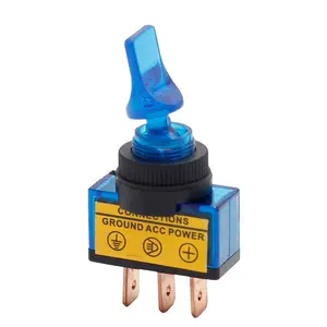 ASW-14D Hot-Selling Heavy Duty 20A 12VDC Toggle Switch with Neon Light ON-OFF Short Actuator Automotive 12 Volt for Car RV Truck