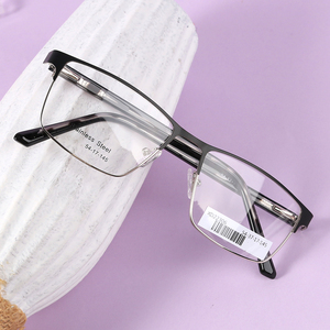2024 mới nhất Eyewear men kính quang học vuông kim loại bán buôn bóng râm quang khung kính mắt - Product Image 1