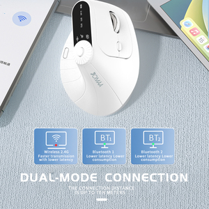 Souris ergonomique verticale multi-appareils JOMAA avec réglage des fonctions, rechargeable, <span class=keywords><strong>sans</strong></span> <span class=keywords><strong>fil</strong></span> 2.4G, souris BT pour PC et tablette - Product Image 5