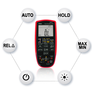 Multímetro Digital True <span class=keywords><strong>RMS</strong></span> de alta precisión, prueba de diodo inteligente con pantalla táctil 6000, multímetros de alta precisión - Product Image 4