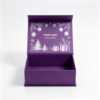Boîte cadeau magnétique rigide en carton personnalisé, emballage de Noël, boîte cadeau personnalisée avec logo, boîte cadeau de Noël, boîte cosmétique magnétique