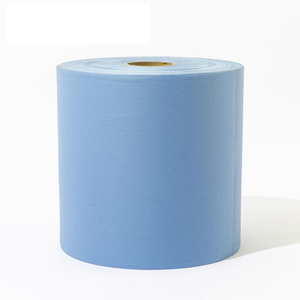 Rouleau de lingettes industrielles jetables bleues carrées, non tissées, écologiques, super absorbantes, pour usage en cuisine - Product Image 4