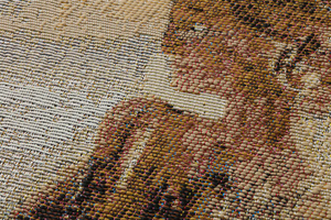 Fait à la main moderne <span class=keywords><strong>de</strong></span> luxe 3D Textile Crochet Wabi Sabi tenture murale pour la décoration intérieure salon bureau encadré femmes Art déco - Product Image 5
