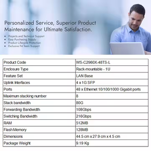 100% gốc ciscos WS-C2960X-48TS-L 48 cổng 4x1 gam SFP uplink mạng chuyển đổi Giá thấp nhất - Product Image 6