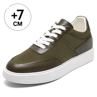 Chaussures décontractées rehaussantes pour hommes, à lacets, confortables, respirantes, personnalisables, tendance mode, 7 cm/2,76 pouces, vente en gros usine