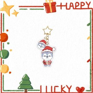 Vendita all'ingrosso <span class=keywords><strong>Kpop</strong></span> Merch <span class=keywords><strong>Shop</strong></span> SKZ natale Idol portachiavi K-pop personalizzato <span class=keywords><strong>Kpop</strong></span> carino randagio acrilico portachiavi - Product Image 2