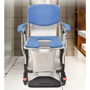 China Hot Sale Hospital Bathroom Folding Toilet Chair/ Commode Chair/Potty Chair Adult For Elderly With Seat - Product Image 5