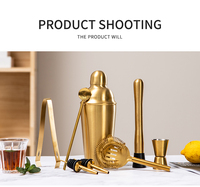 Vente en gros de shaker à cocktail en acier inoxydable de qualité supérieure derniers mini outils de bar de bistro équipement complet de bar à jus poli