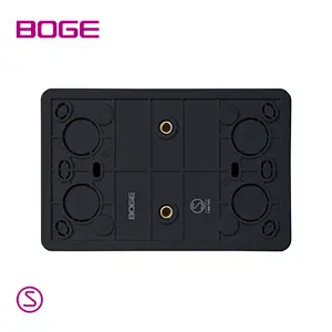 BOGE ISO CE schuko outlet Wall Power black eu single double wall socket