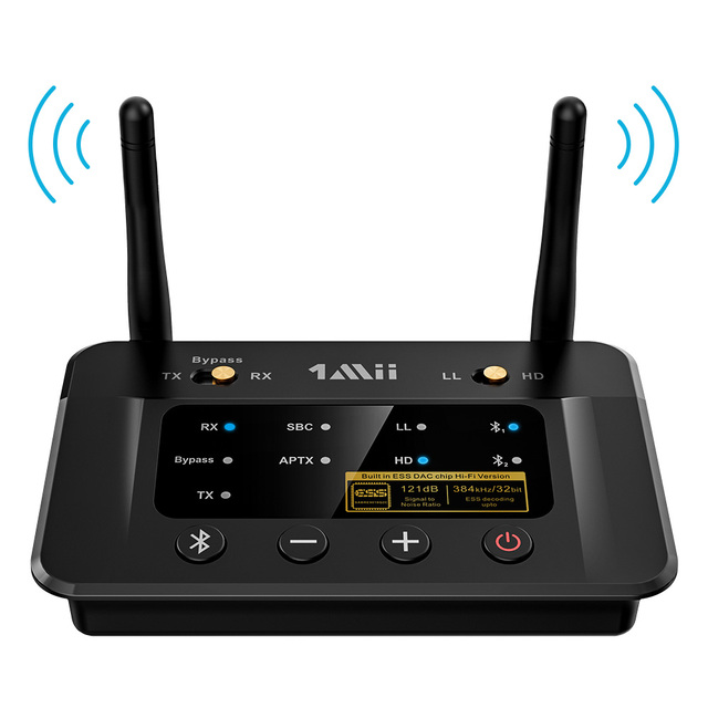 1Mii Home HiFi Bluetooth 5.2 Stereo Audio Receiver TV Transmitter Built-in ESS SABRE DAC Chip Wireless Transmitter and Receiver