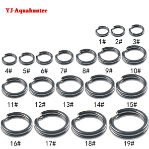 Anillos Divididos de Acero Inoxidable 1-19 #   100 piezas de ganchos giratorios para pesca con señuelos - Product Image 4